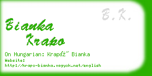 bianka krapo business card